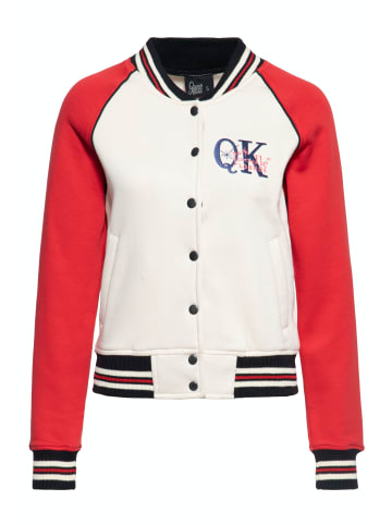 Queen Kerosin Queen Kerosin College Sweatjacke Poodle Lounge in rot