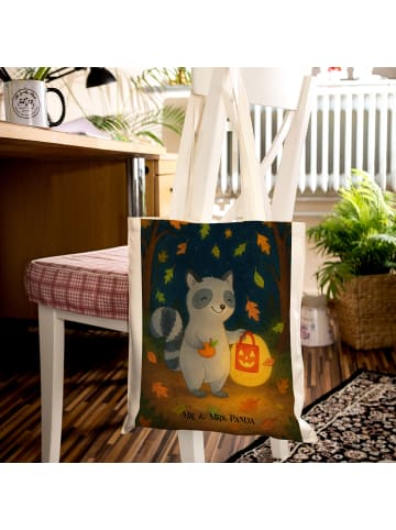 Mr. & Mrs. Panda Schultasche Waschbär Laterne Design ohne Spruch in Weiß