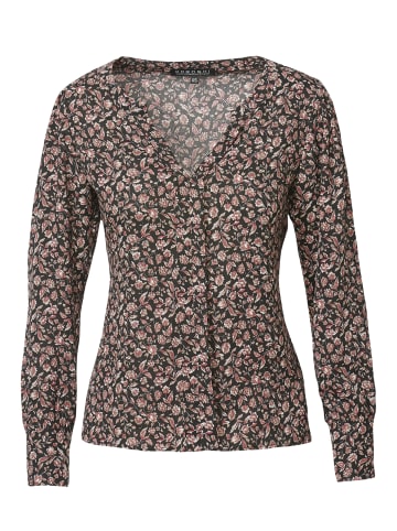 KOROSHI Bluse mit langen ärmeln in schwarz