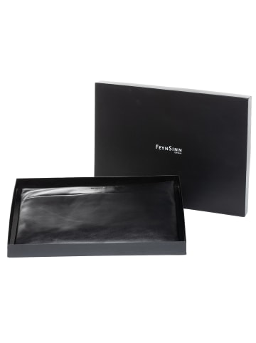 FEYNSINN Leder-Laptophülle echt Leder | 13 Zoll Laptop-Hülle schwarz in schwarz