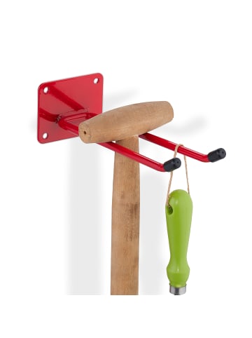 relaxdays 2 x Gerätehalter in Rot