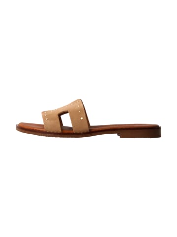 Oh! my Sandals Flache Ledersandalen Beige