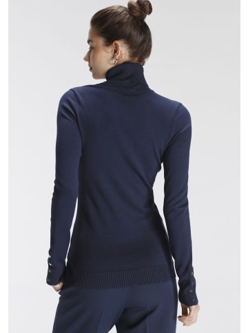 Tamaris Rollkragenpullover in solid navy