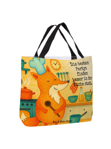 Mr. & Mrs. Panda Tote Bag Fuchs Koch Design mit Spruch in Weiß