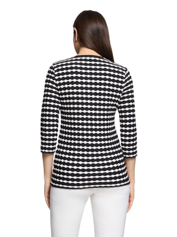 Betty Barclay Basic Shirt mit Rundhalsausschnitt in Schwarz/Weiß