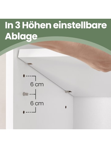 VASAGLE Bücherregal Custos in Weiß - (B)60 x (H)178.5 x (T)24 cm