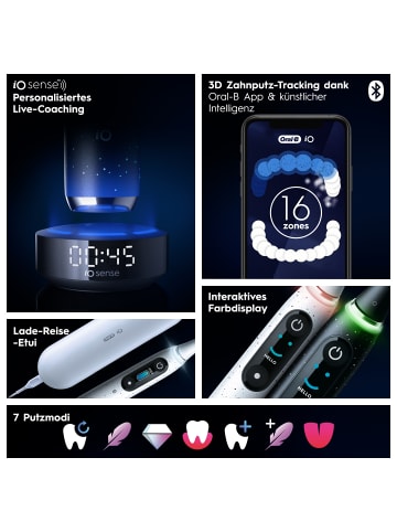 Oral-B Elektrische Zahnbürste "iO Series 10 + Lade-Reiseetui" in Schwarz