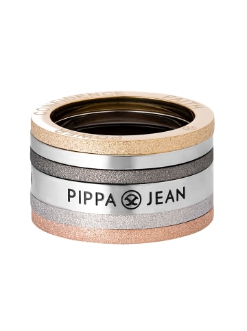 Pippa & Jean Ring in silber/gelbgold/roségold/schwarz