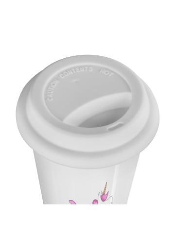 Mr. & Mrs. Panda Becher Einhorn Pupsen mit Spruch in Weiß