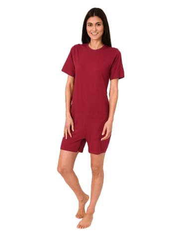 NORMANN Pflegeoverall kurzarm Reißverschluss Bein - 88660 in beere