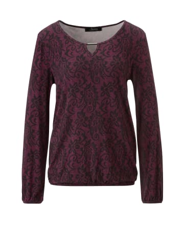 Aniston SELECTED Langarmshirt in pink-schoko