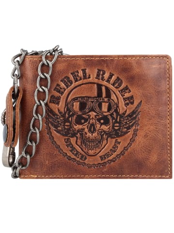 Greenburry Rebel Rider Biker Geldbörse Leder 13 cm in brown