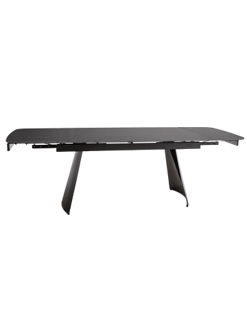 Feldmann-Wohnen Esstisch Bardi Schwarz Marmor / Schwarz Matt 160-240 / 90 / 75cm