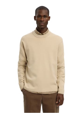 SELECTED HOMME Pullover SLHTELLER FN RELAXED CREW NECK in Grau