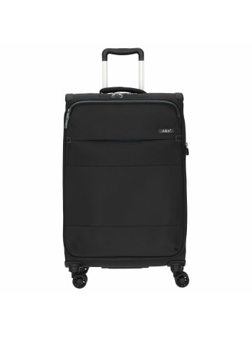 D&N Travel Line 9004 - 4-Rollen-Trolley M 68 cm erw. in schwarz