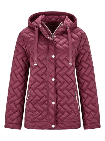 GOLDNER Übergangsjacke mit Kapuze in bordeaux