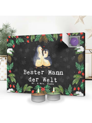 Mr. & Mrs. Panda Kerzen Adventskalender Pinguin Bester Mann der ... in Kreidetafel