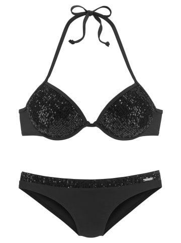 Bruno Banani Push-Up-Bikini in schwarz