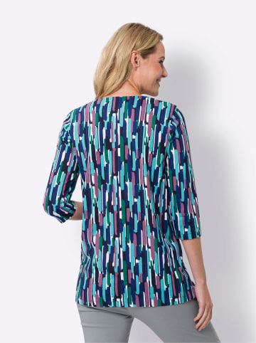 Sieh an! Longshirt in ozean-violett-bedruckt