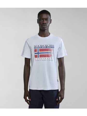 Napapijri T-Shirt "S-Kreis" in Weiß