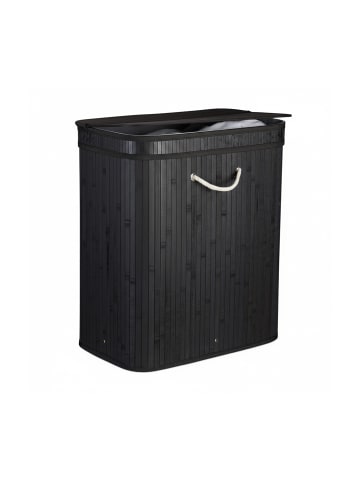 relaxdays 3 x Wäschekorb in Schwarz - (B)55 x (H)63 x (T)35 cm