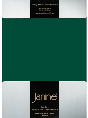 Janine Janine Spannbetttuch Elastic Jersey 5002 in waldgrün
