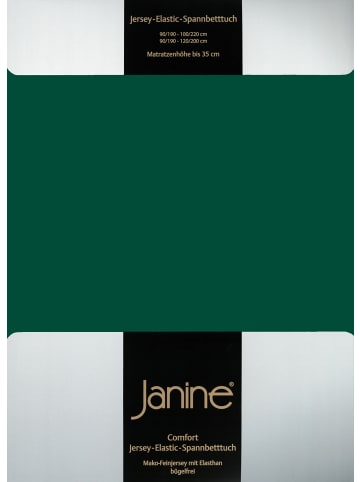 Janine Spannbetttuch Elastic Jersey in waldgrün