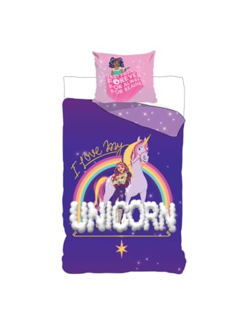 Unicorn Unicorn Academy Bettwäsche Set 100 % Baumwolle Bettbezug 135x200 in Mehrfarbig
