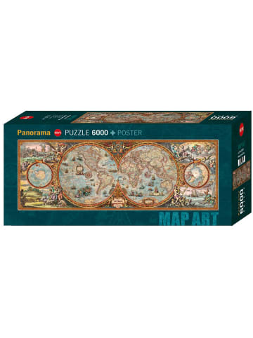 HEYE Puzzle Hemisphere Map in Bunt