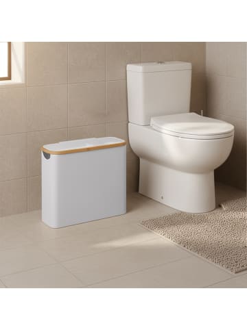 relaxdays Toilettenpapier Aufbewahrung in Weiß - (B)43 x (H)38 x (T)17 cm