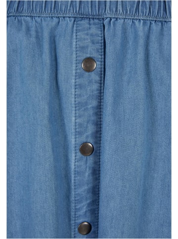 Urban Classics Urban Classics Damen Ladies Long Wide Light Denim Skirt in skyblue washed