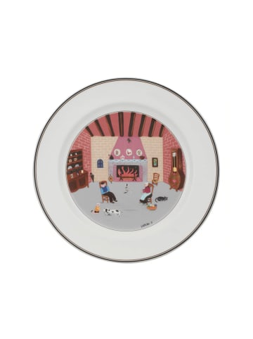 Villeroy & Boch Speiseteller Kamin Design Naif in ø 27 cm in bunt