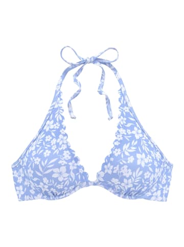 Vivance Bügel-Bikini-Top in himmelblau-weiß