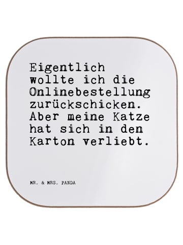 Mr. & Mrs. Panda Untersetzer für Gläser Eigentlich wollte ich di... in Weiß