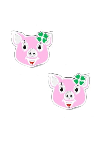 schmuck23 Silber Ohrringe 925 Schwein 0,7 cm x 0,8 cm