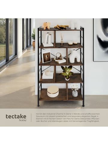 tectake Standregal, inklusive Kippschutz, 75,5 x 30 x 155 cm