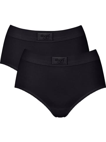 Sloggi Baumwolle Taillenslip 2er-Pack double Comfort in schwarz