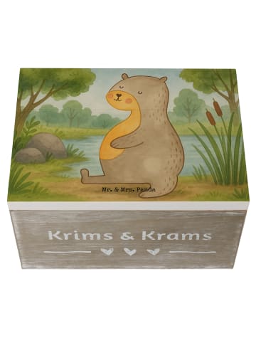 Mr. & Mrs. Panda Kiste Otter Bauch Design ohne Spruch in Weiß