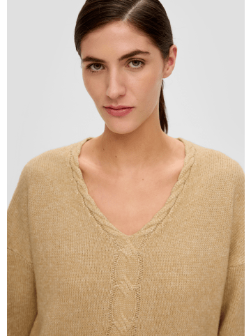 s.Oliver BLACK LABEL Strickpullover langarm in Braun