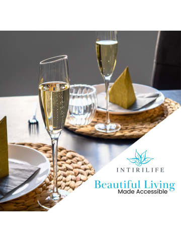 Intirilife Champagner Glas Set 150 ml Sekt Prosecco Gläser in 2x Transparent