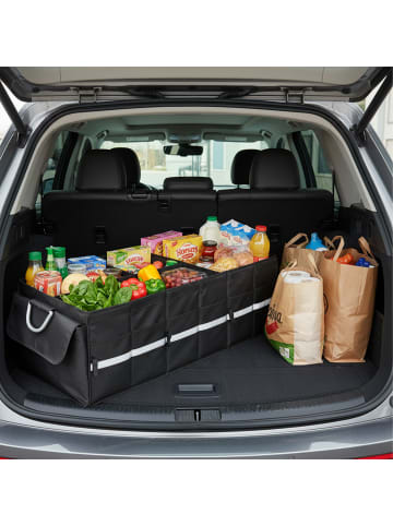 relaxdays Kofferraum Organizer in Schwarz - (B)90 x (H)30 x (T)40 cm