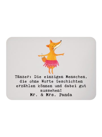 Mr. & Mrs. Panda Kühlschrankmagnet Tanzen Geschichten mit Spruch in Grau Pastell