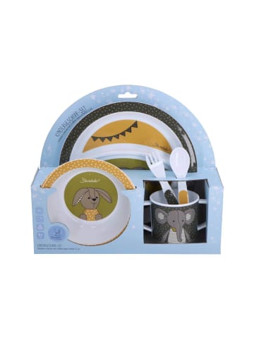 Sterntaler 5er Set Kindergeschirr Set in Elefant Eddy & Hase Happy