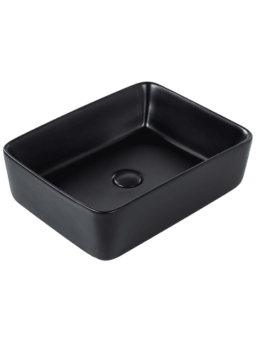 Beliani 2-tlg Waschbecken TRAVESIA in Schwarz