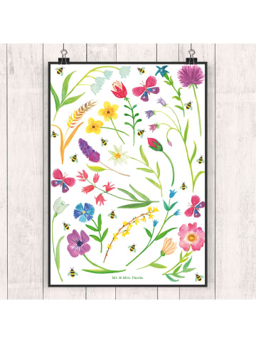 Mr. & Mrs. Panda Plakat Frühling mit Spruch in Bunt