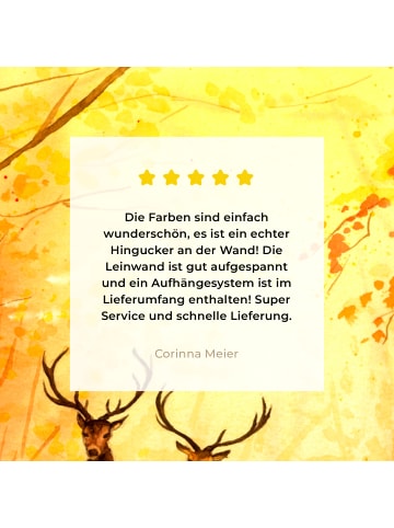 MuchoWow Leinwand bilder Herbsthirsche (BxH)