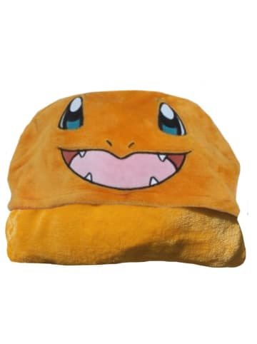 Pokémon Pokémon Kapuzendecke Kinder 120x150 cm Coral Kuscheldecke weich mit in Orange