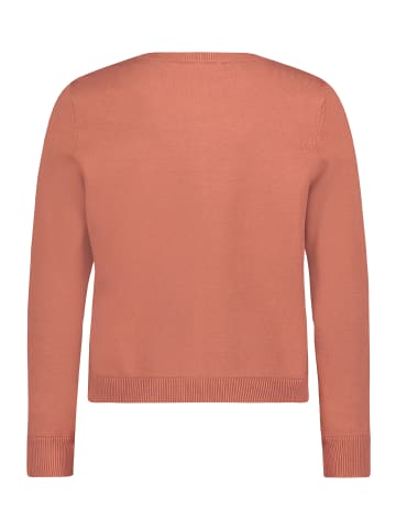 CARTOON Feinstrickjacke mit Rundhalsausschnitt in terra cotta