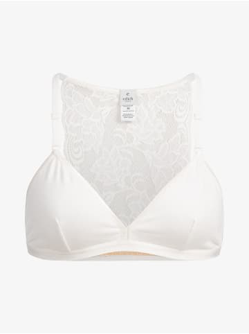 Erlich Textil  Mathilda Bralette mit Spitze bügellos aus Modal - verstellbare Träger in ecru