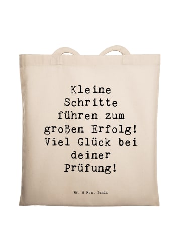 Mr. & Mrs. Panda Einkaufstasche Spruch Prüfungen bestehen mit Sp... in Creme